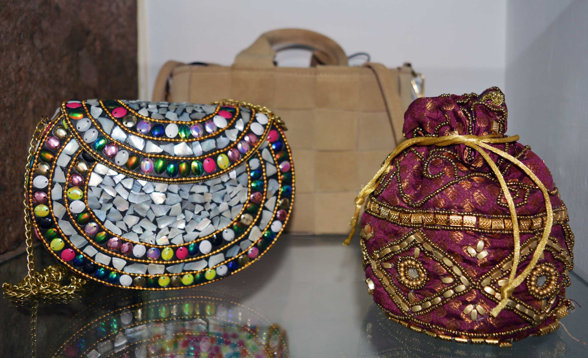 bolso de fiesta artesanal, Yaisel tienda de moda en Santa Cruz de La Palma
